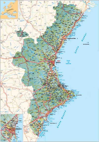 Mapa Comunidad Valenciana